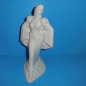 Ceramic Figure, Bidasoa Spain 10" Tall, Flamenco Dancer, Bisque Finish